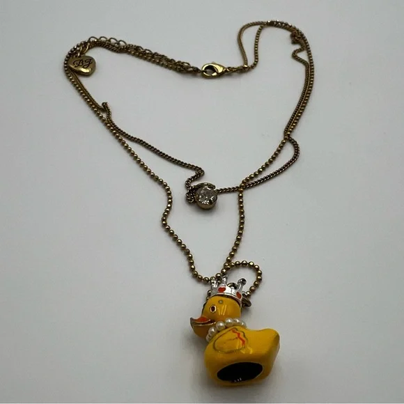 RARE Vintage Betsey Jonson Dollhouse Rubber Ducky Necklace - Picture 13 of 14